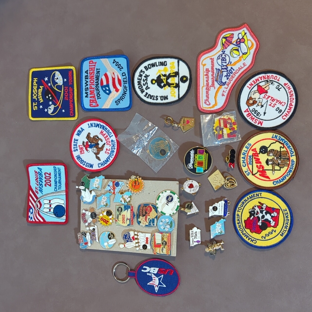 Womens Bowling Association 31 Pins 9 Patches 1 Patch Keychain